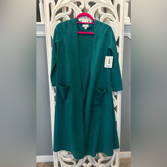 NWT Small LulaRoe Sarah Duster Cardigan Teal - Picture 1 of 5
